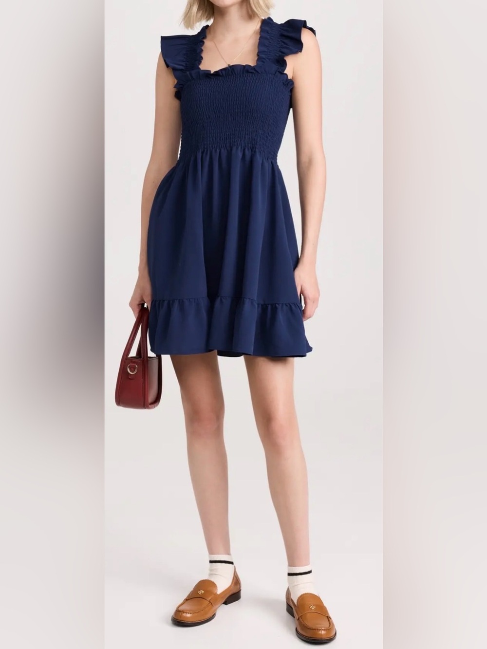 Hill House Navy Poplin Ellie Nap Dress - Picture 3 of 7